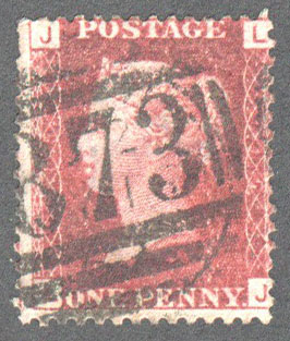 Great Britain Scott 33 Used Plate 115 - LJ - Click Image to Close